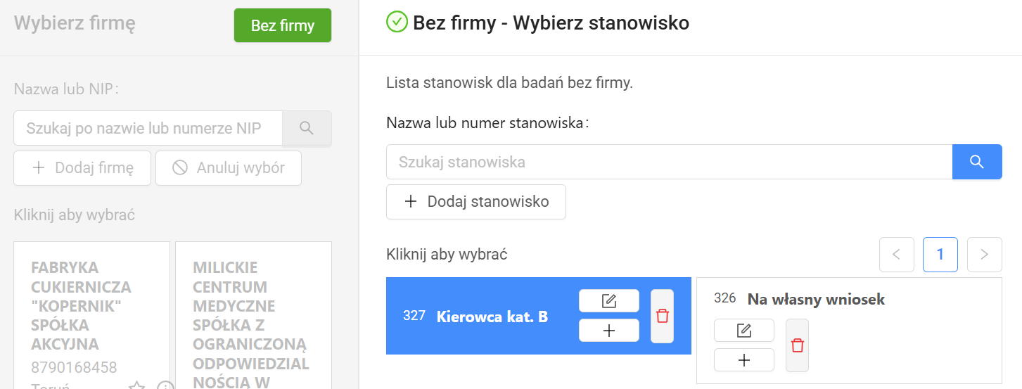 eOrzecznik Badanie profilaktyczne pracownika kierowcy na stanowisku pracy bez wyboru firmy pracodawcy